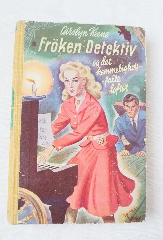 Old 1949 Norwegian Nancy Drew -The Secret in the Old Attic - Carolyn Keene
