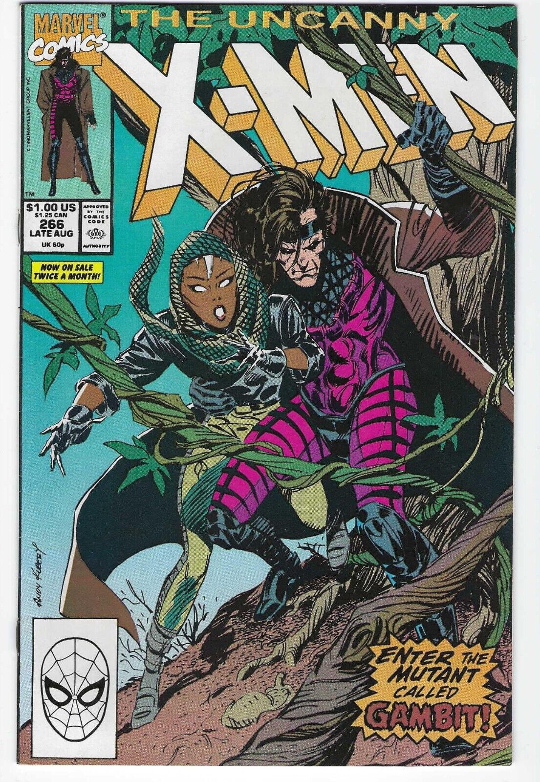 Uncanny X-Men 266  Fine 1st Gambit 1990 - Original Owner Collection