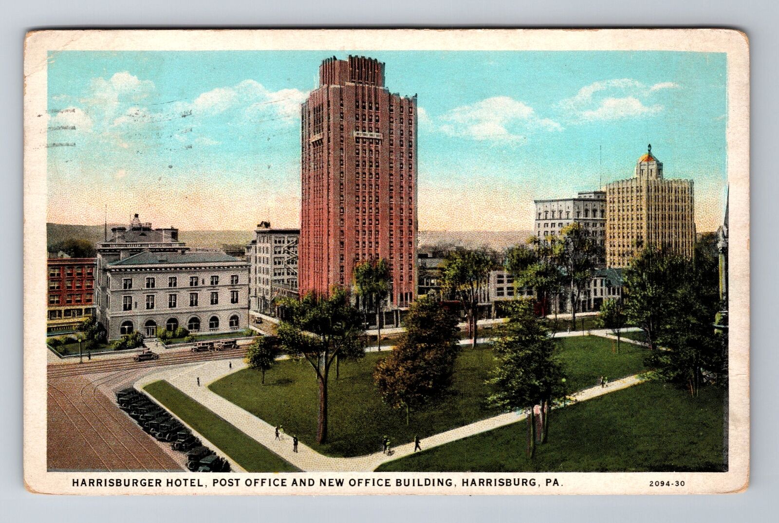 Harrisburg PA-Pennsylvania, Harrisburger Hotel, Antique Vintage c1931 Postcard
