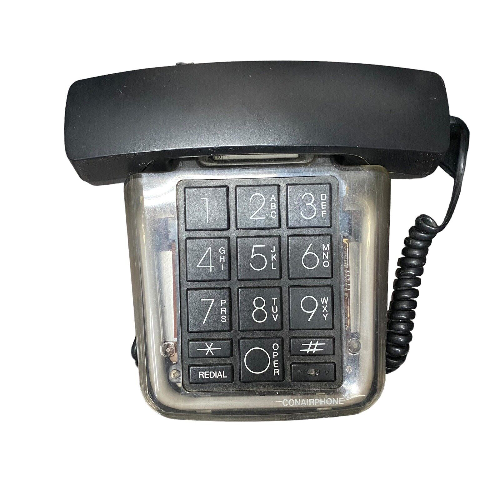 Vintage Conair Phone SW550 Neon Land Line Telephone Untested Push Button Black