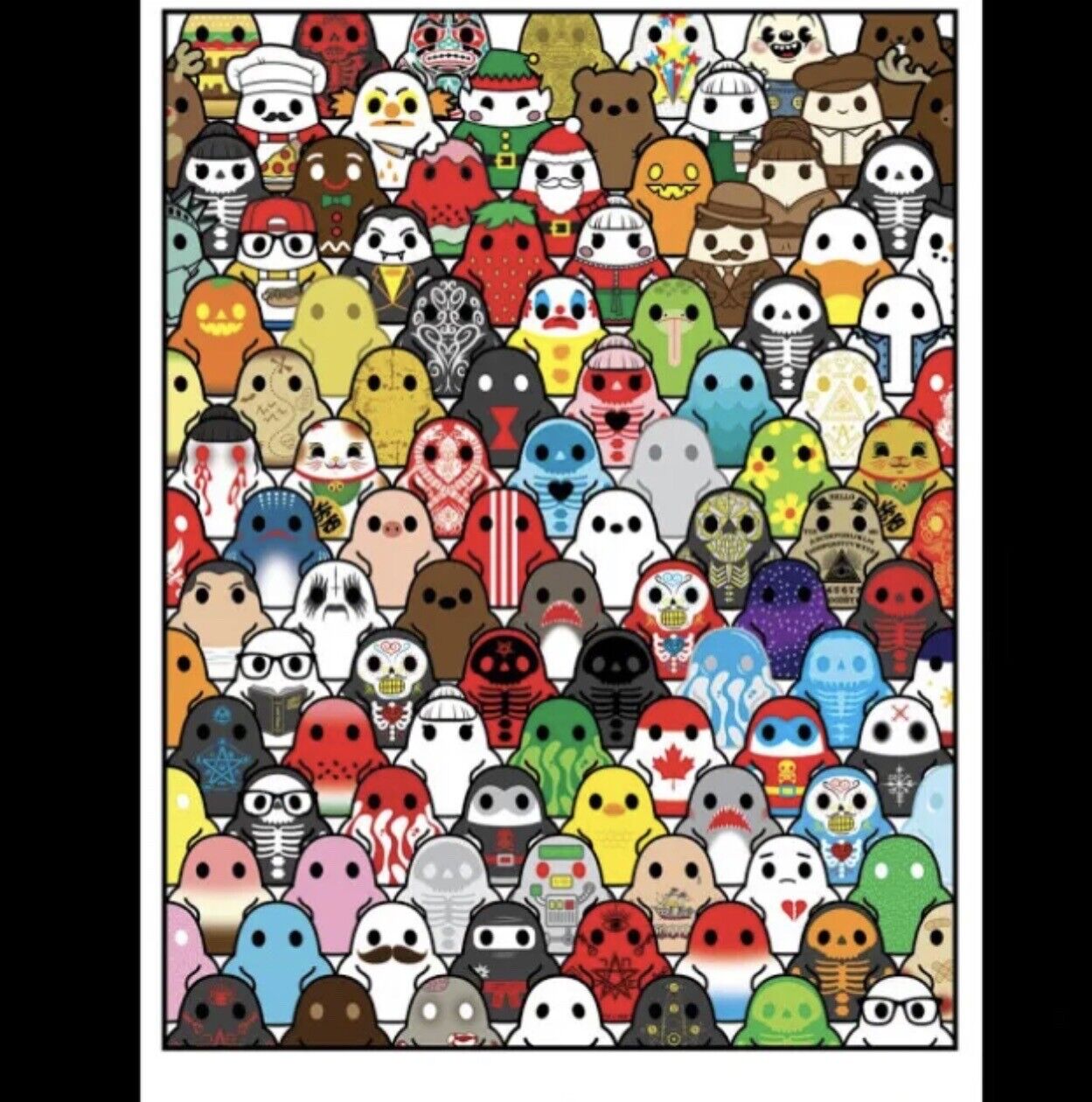 Bimtoy Tiny Ghost Art Print Forever Haunted Signed By Reis O’Brien # 69/275 New