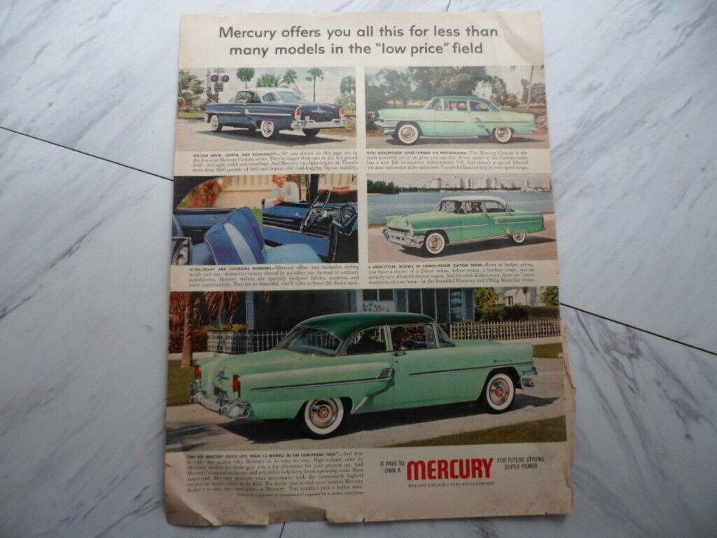 Ad for Mercury offers more mid 50's