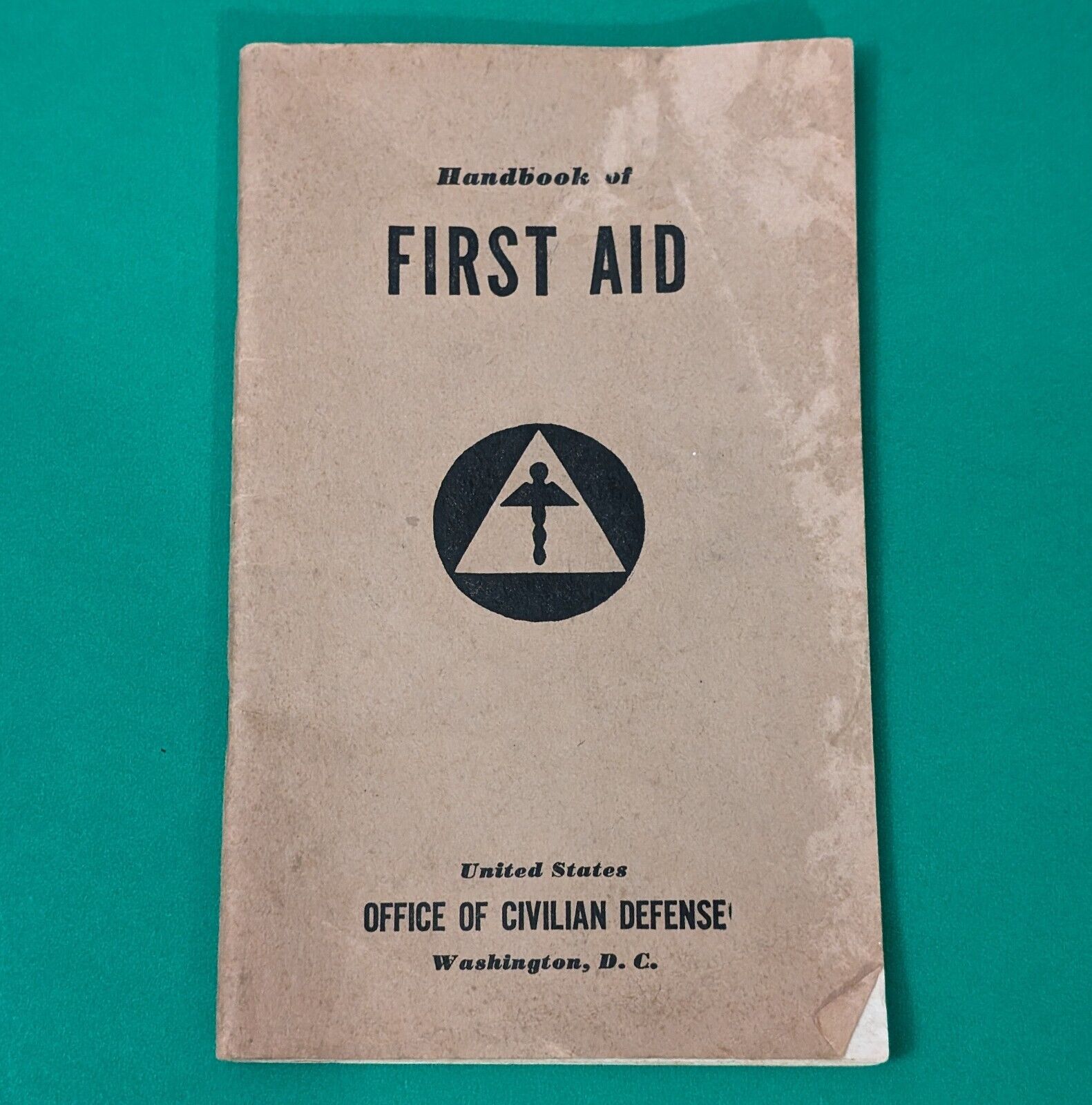 First Aid Handbook 1941 - CIvilian Defense - WWII Home Front Red Cross VTG 1940s