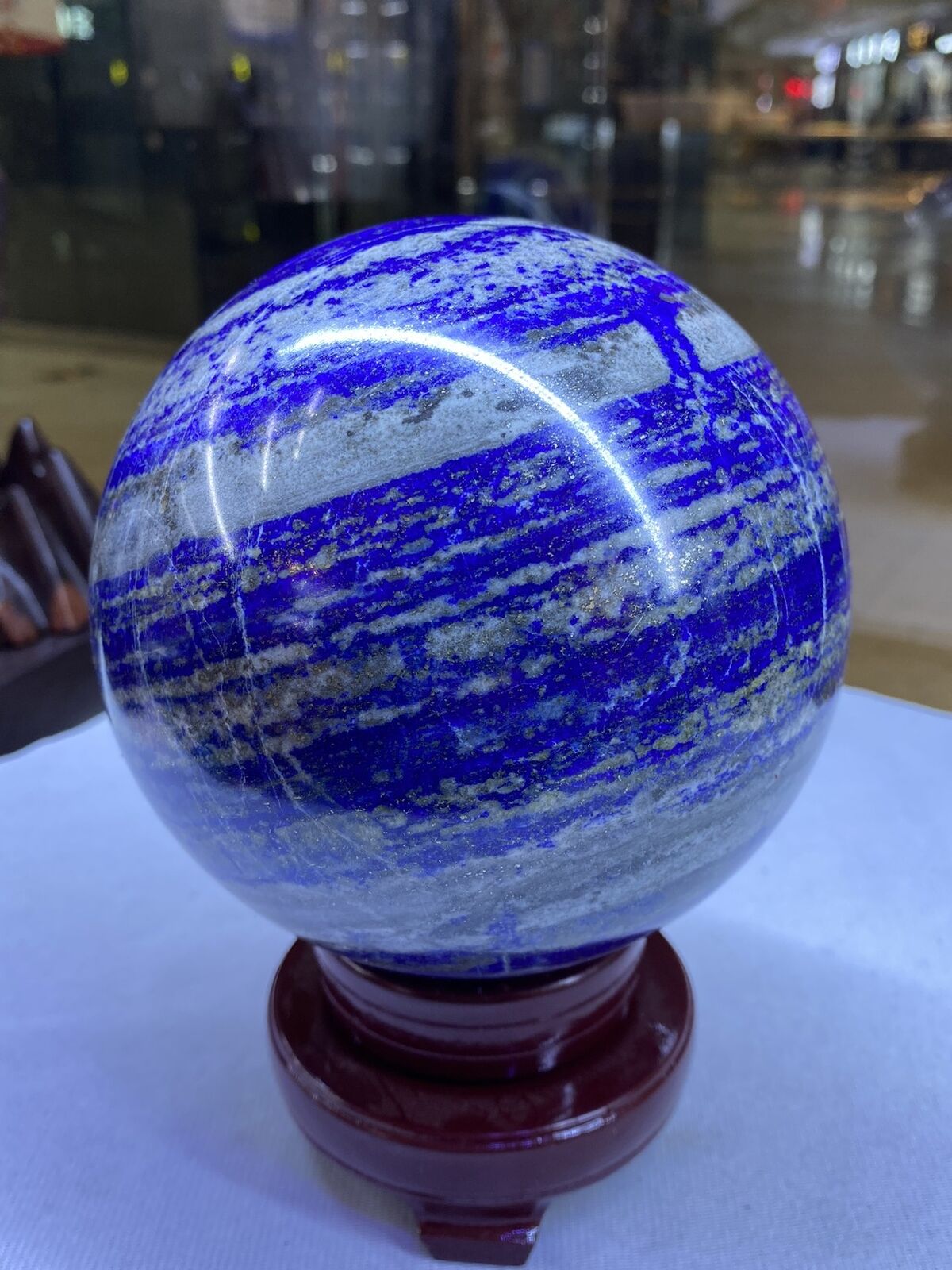 6.66LB Natural Lapis lazuli Sphere Quartz Crystal Ball Reiki Healing