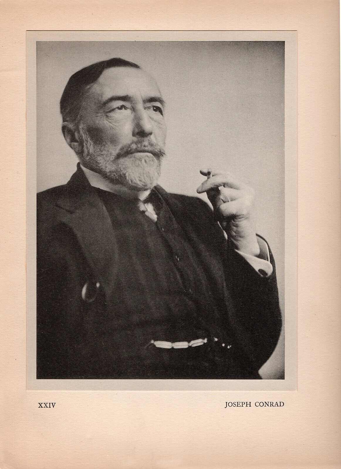 ALVIN LANGDON COBURN, Tipped-in Collotype of JOSEPH CONRAD, Antique 1922