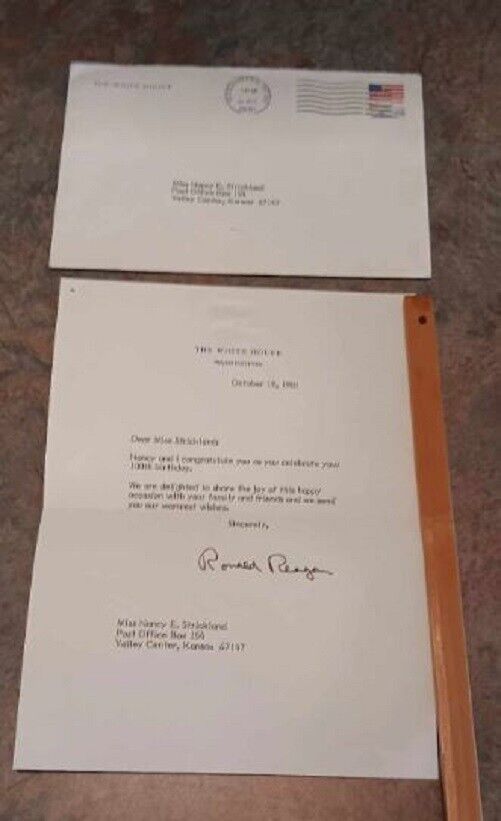 2 signed letters President Ronald Reagan & President Jimmy Carter