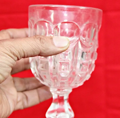 Rare Vintage Embossed Beautiful Hanging Wine Glass Tumbler - Unique Collectible