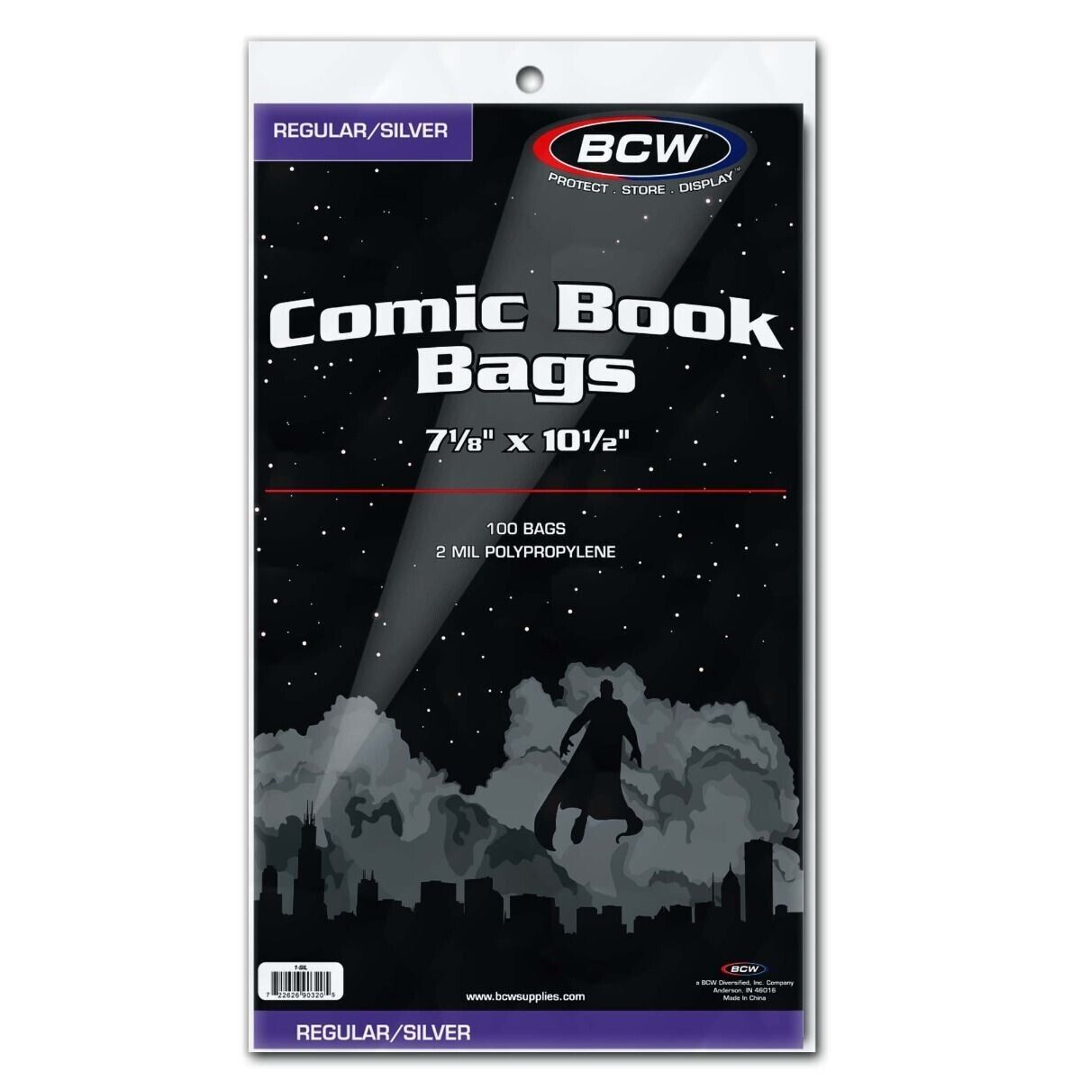 Case of 1000 BCW Silver Age Comic Book Poly Bags - 7 1/8 X 10 1/2 -Archival Safe