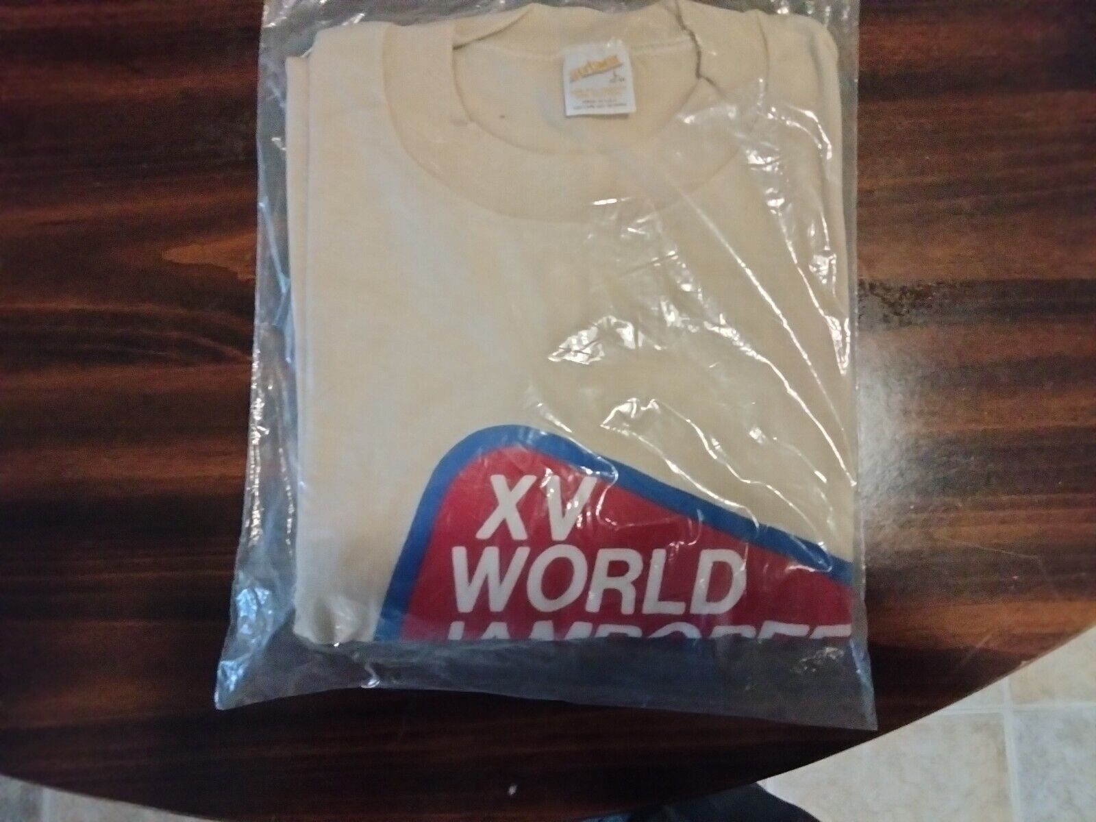  Boy Scout,1983,15th World Jamboree,Alberta Canada, T shirt,large, 42-44 unused.
