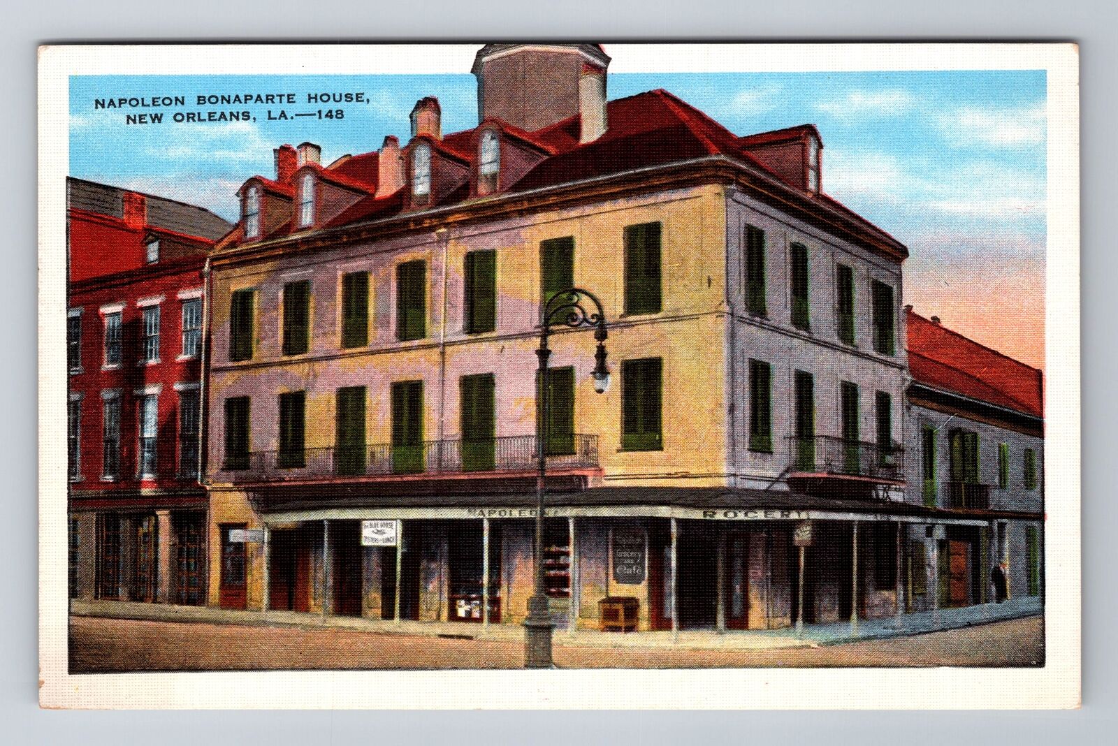New Orleans LA-Louisiana, Napolean Bonaparte House, Antique, Vintage Postcard