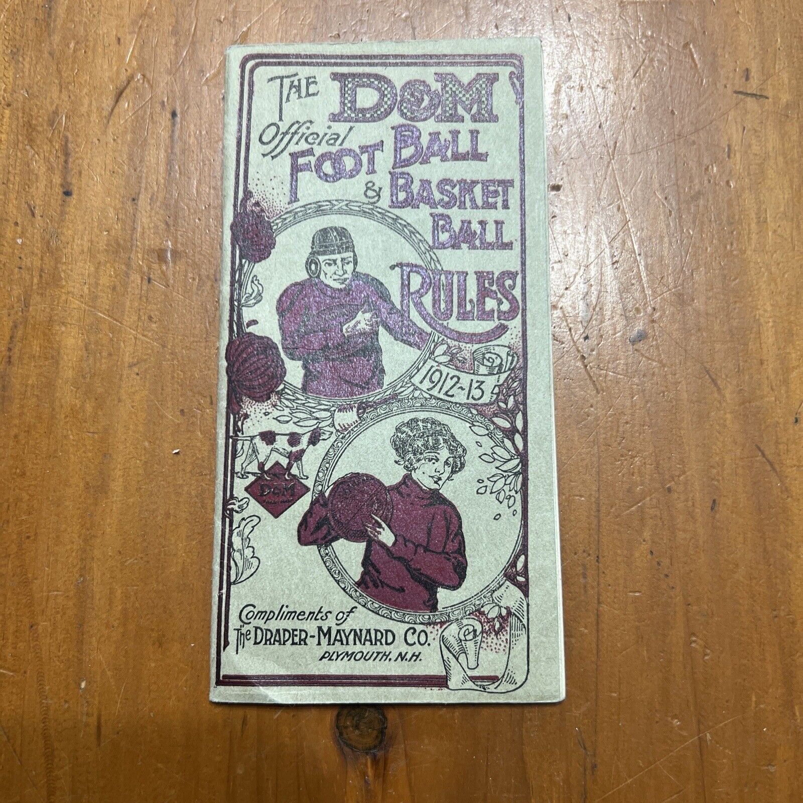 1912 D & M Draper-Maynard Co. Rare Foot Ball Basket Ball Rules Booklet Sharp