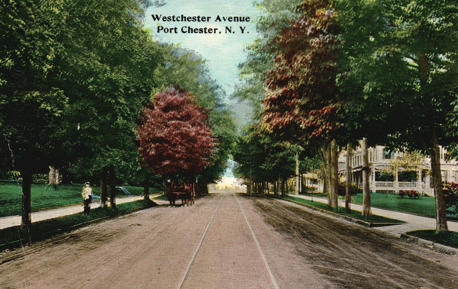 Vintage Postcard 1912 Westchester Avenue Port Chester New York Pub. By D&B