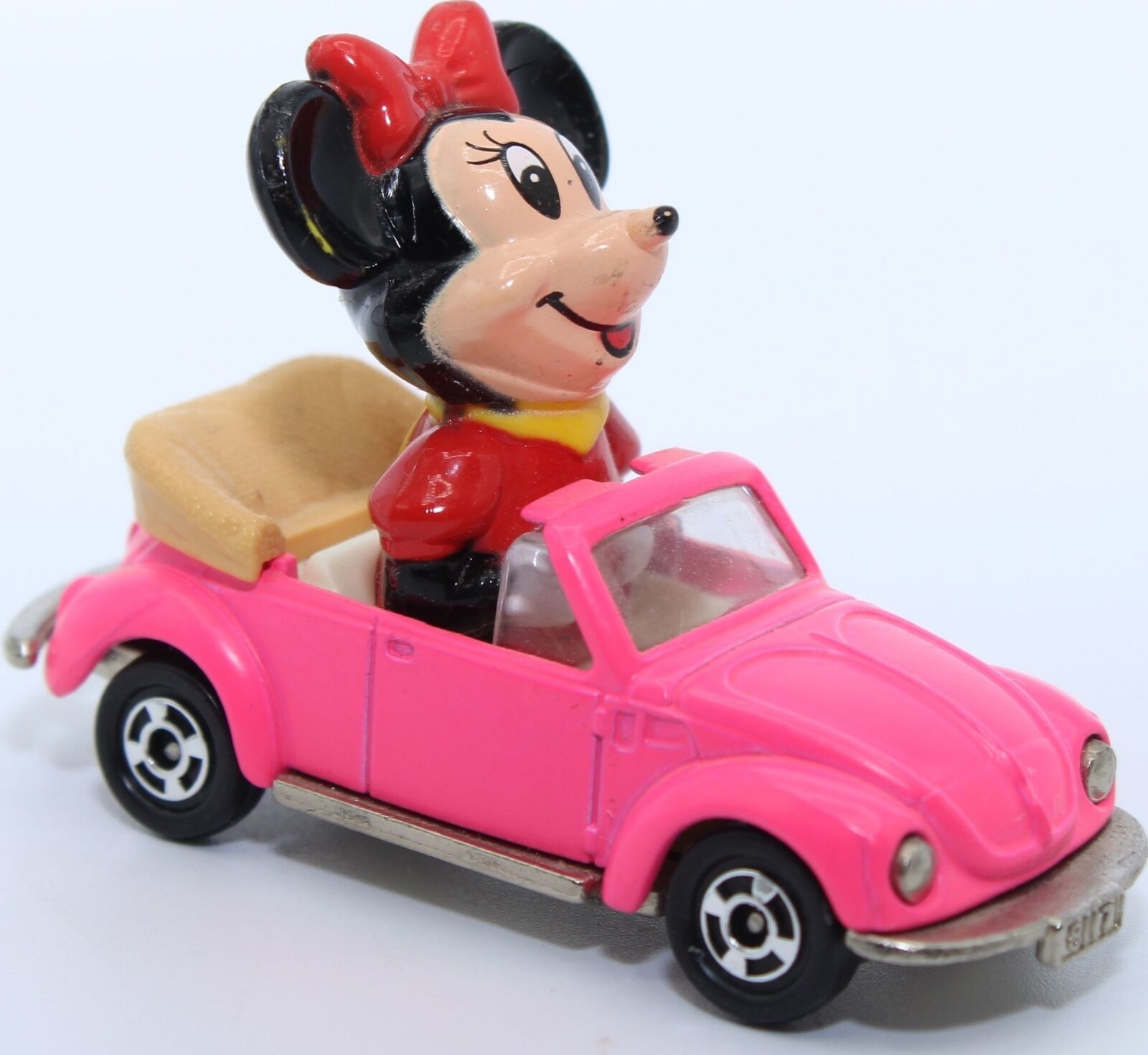 Walt Disney Productions Japan Minnie Mouse Volkswagen Convertible Car Tomy PD-6