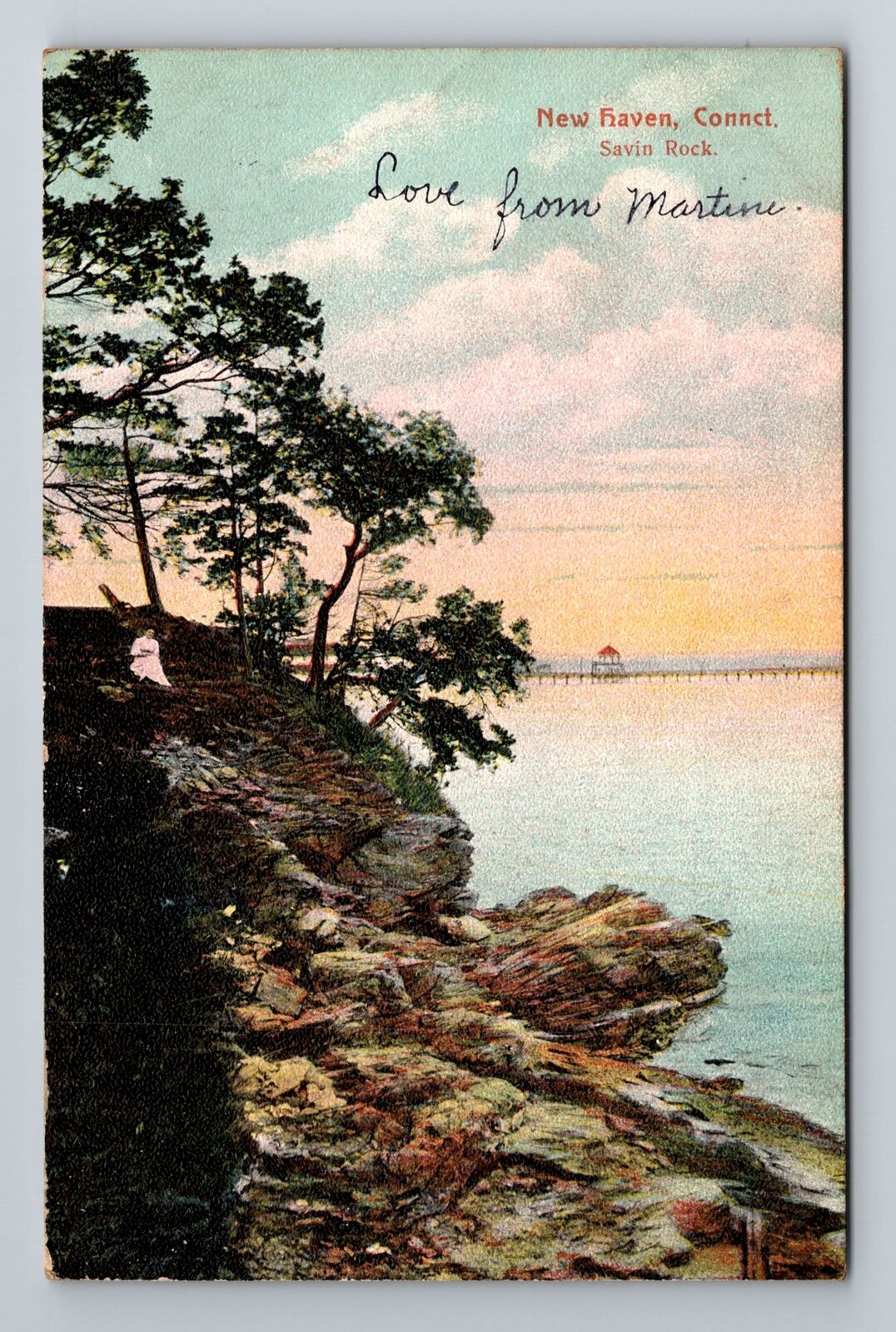 New Haven CT-Connecticut, Savin Rock, c1908 Antique Vintage Souvenir Postcard