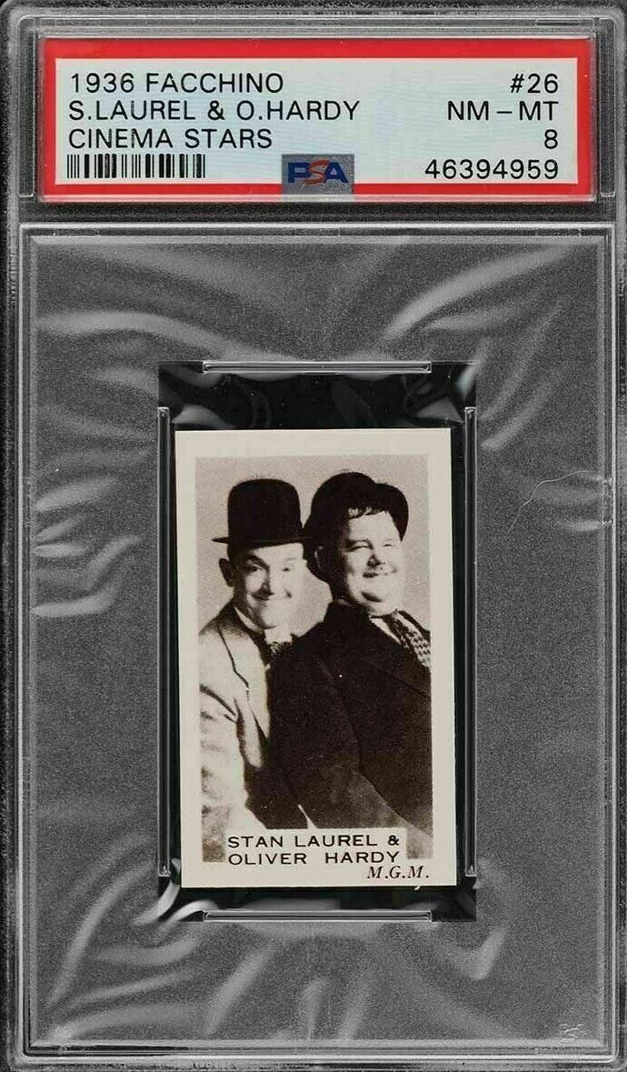 1936 Facchino Cinema Stars Stan Laurel & Oliver Hardy #26 PSA 6 EX-MT