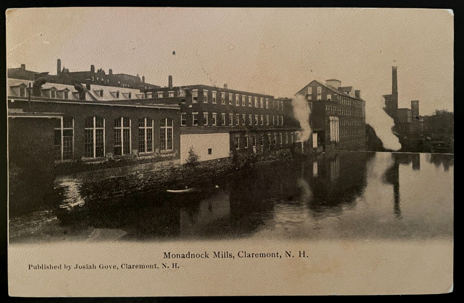 Vintage Postcard 1908 Monadnock Mills, Claremont, New Hampshire (NH)