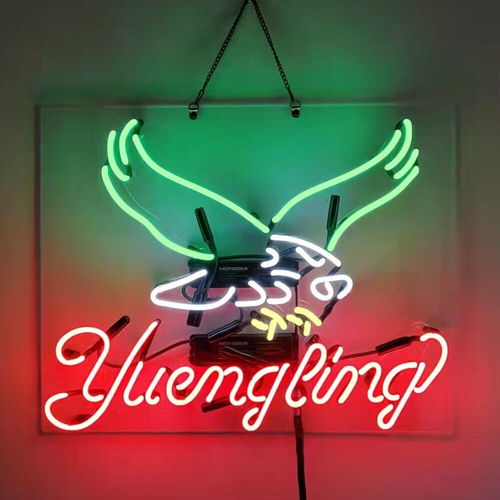 US Stock Yuengling Lager Beer Neon Sign 19x15 Beer Bar Man Cave Wall Decor