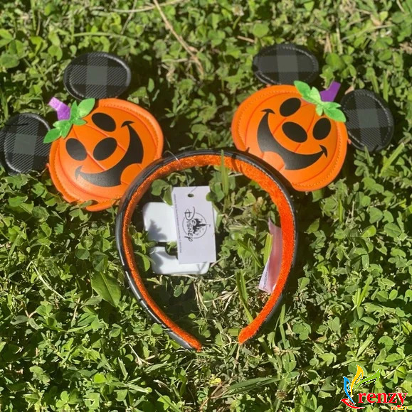 Exclusive Disney Parks Ears Halloween Jack O\' Lantern Headband Pumpkin