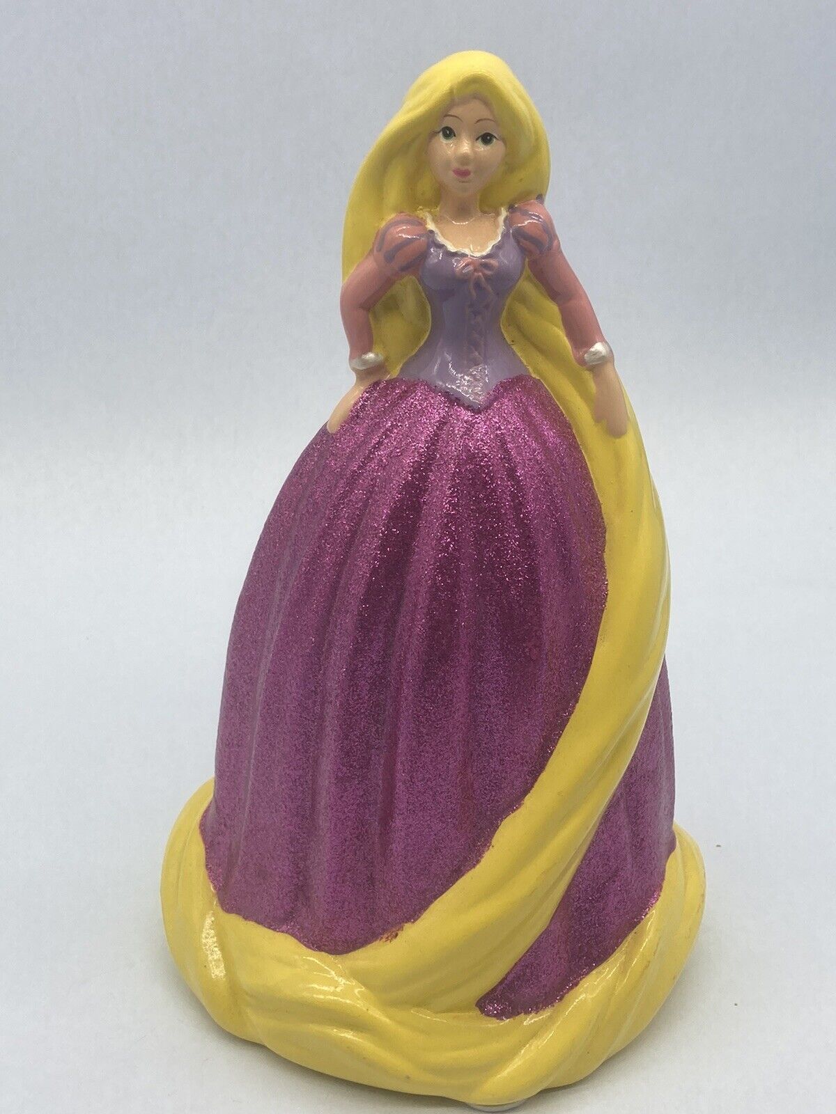 Disney Princess Rapunzel Money/Coin Bank Figurine Glitter Dress 10”