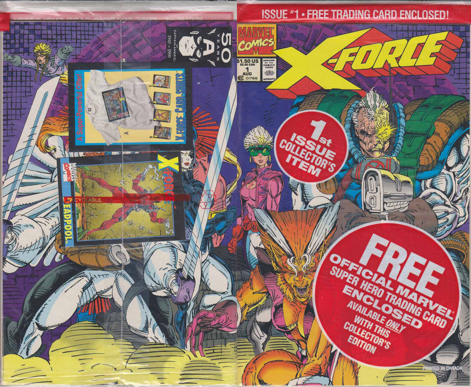 X-Force #1B VF; Marvel | Deadpool Card - we combine shipping