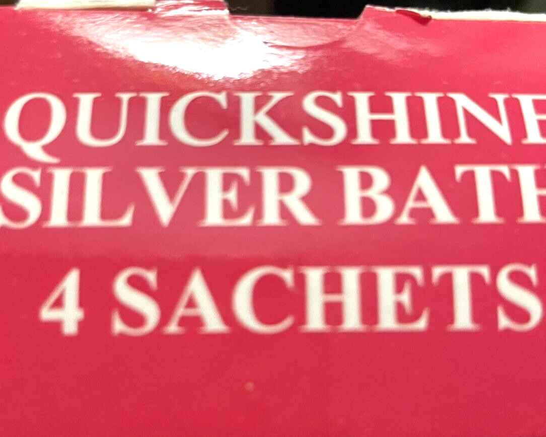 Quick Shine Silver Bath, 4 packets Tarnish simple floatss away New open box