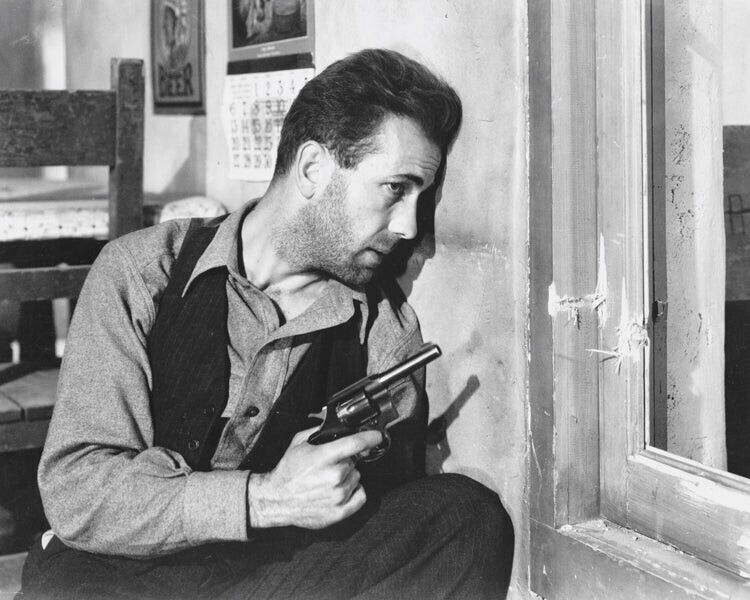 Humphrey Bogart The Petrified Forest 1936 Gangster holding gun 8x10 Photo