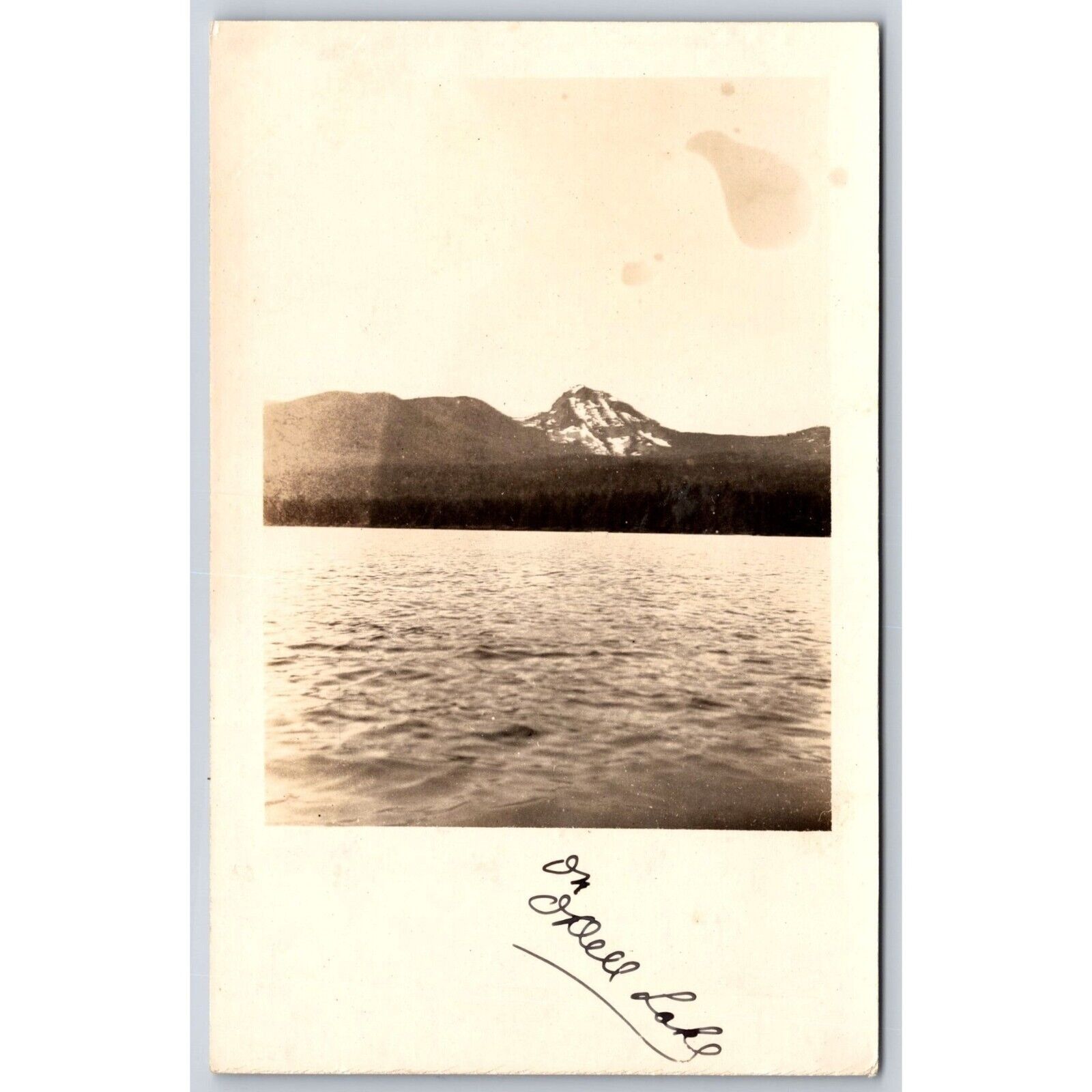 Vintage Photograph Postcard RPPC Scenic Mountain Odell Lake Crescent Oregon