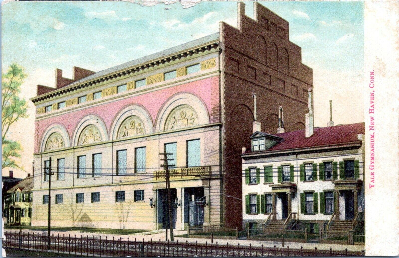 Yale Postcard University Gymnasium New Haven Connecticut 1905 GO