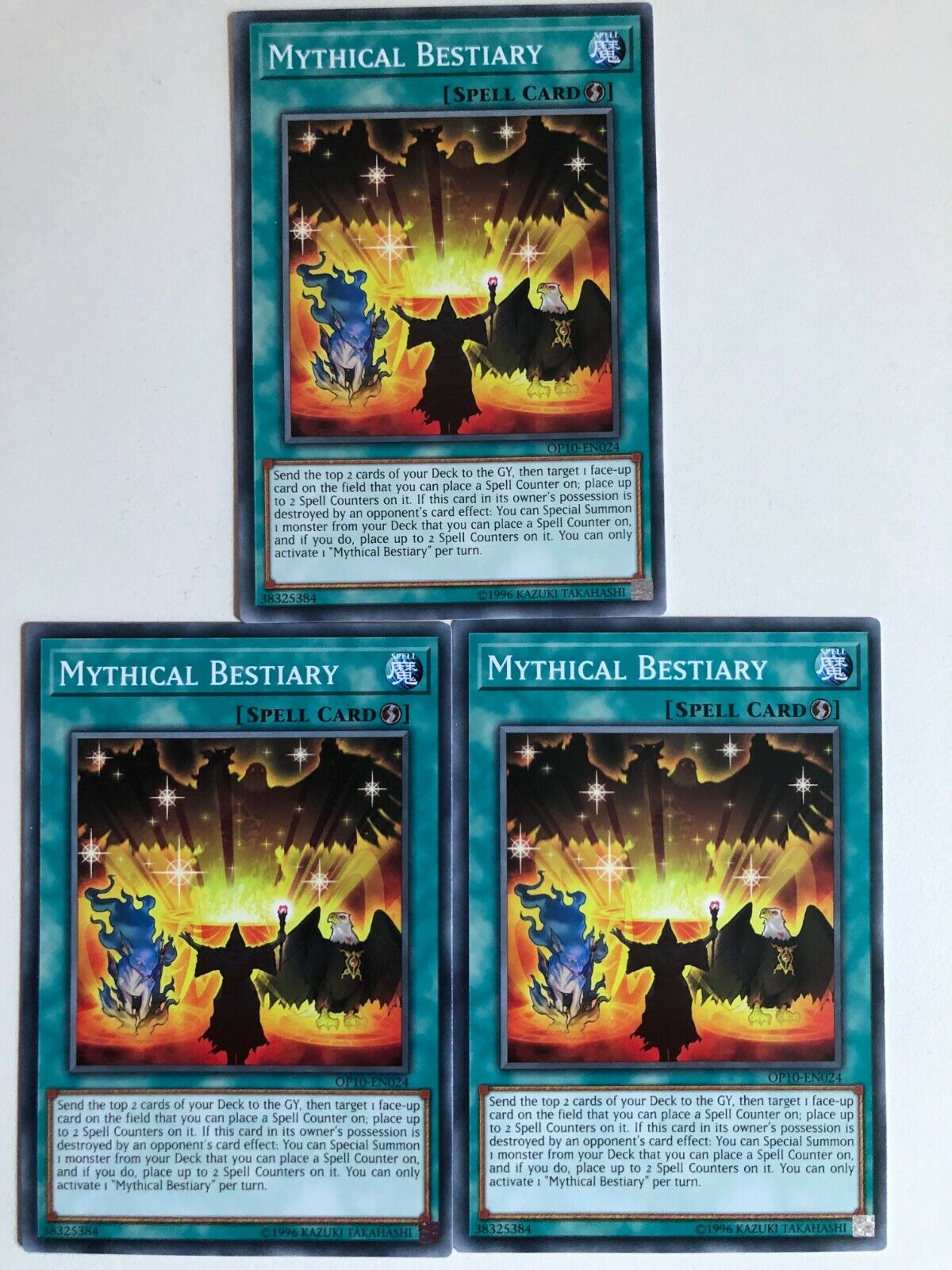 Yugioh Mythical Bestiary OP10-EN024 Common Mint Condition x3