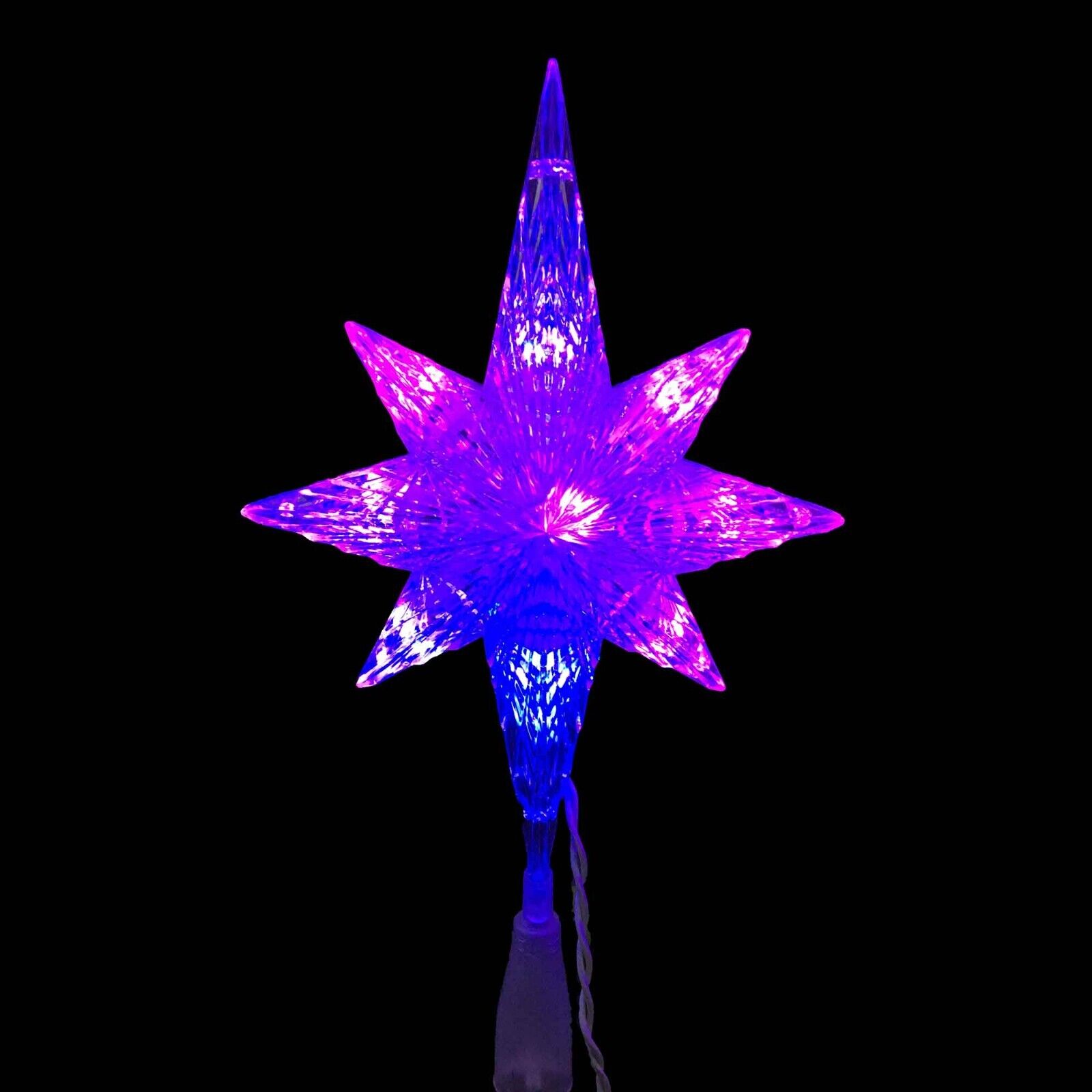 Color Changing Lighted Bethlehem Star Christmas Holiday Tree Topper UL 10 Lights
