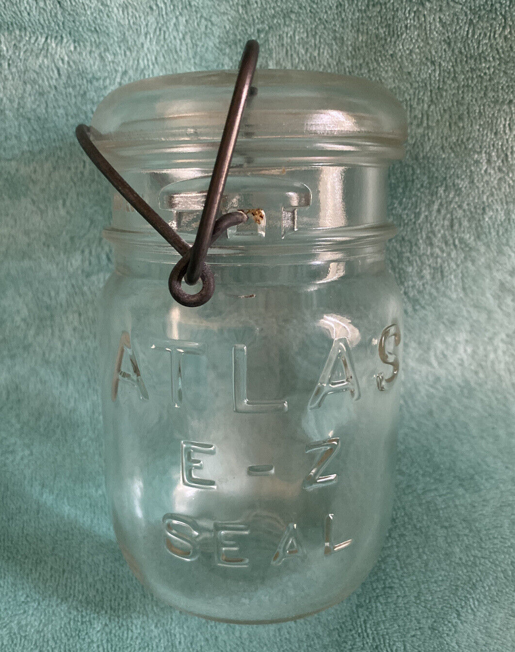 Vintage 1920\'s Atlas E-Z Seal Bail Top Jar, Small 5’s Tall, Anchor Hocking, Mint