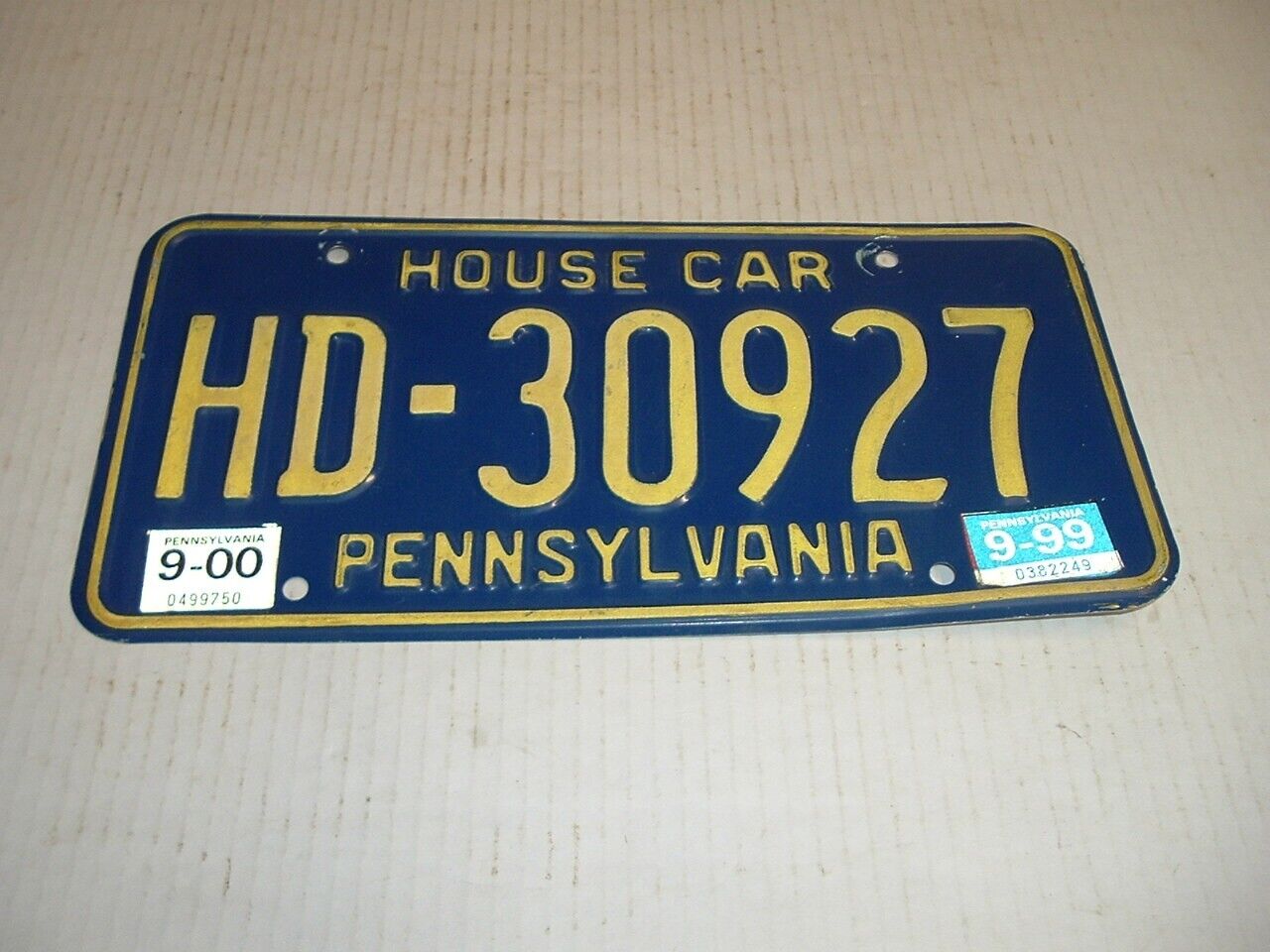 Pennsylvania House Car License Plate HD30927