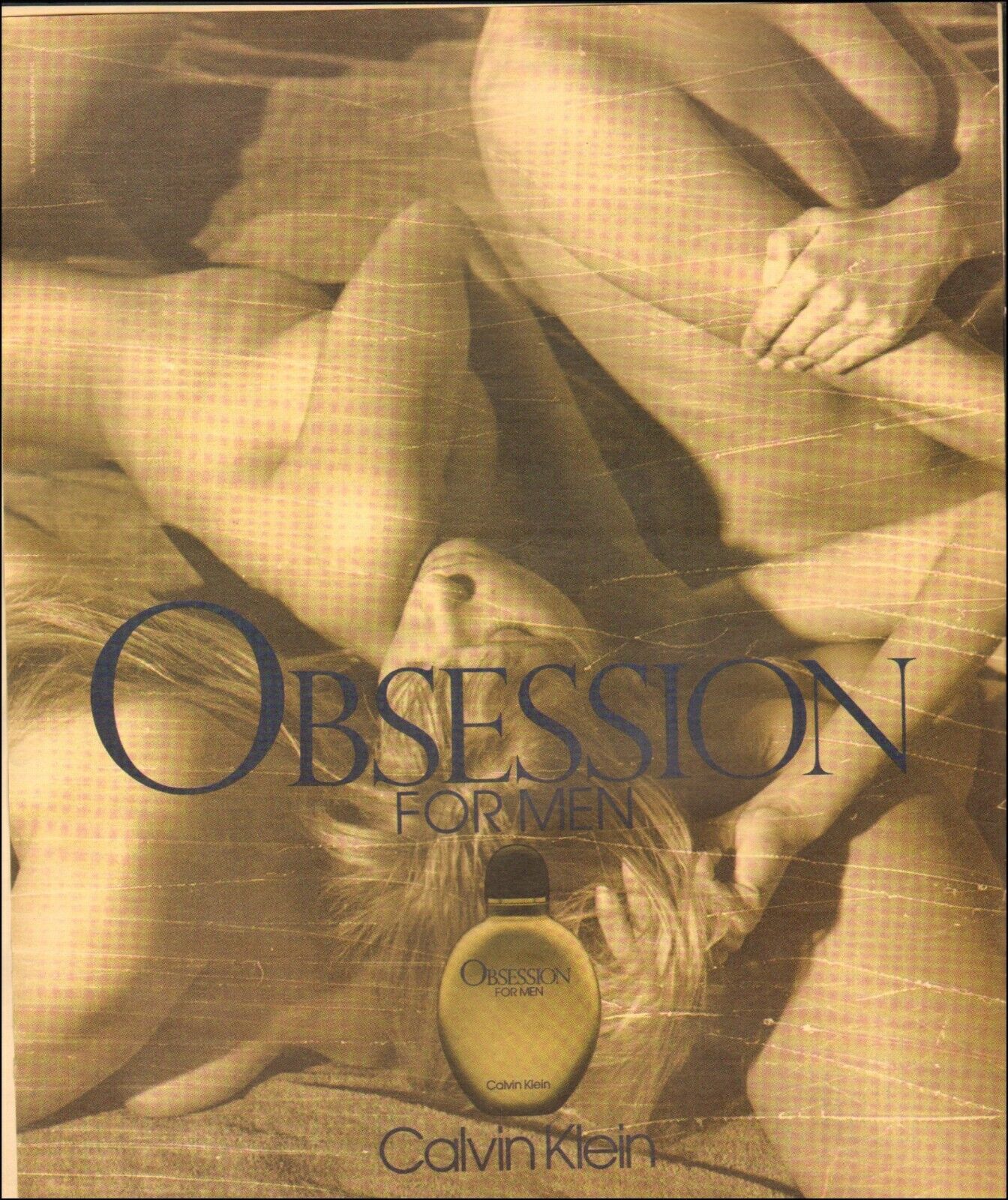 1988 Print Ad/Vintage Obession for Men Calvin Klein Nudes NOT PRODUCT  04/28/22