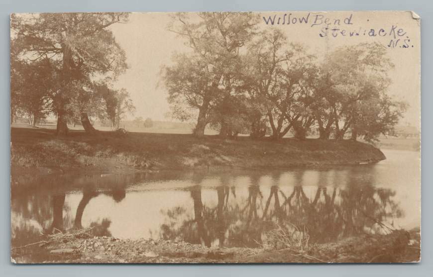 Willow Bend STEWIACKE Nova Scotia RPPC Antique Canada Real Photo Postcard 1909