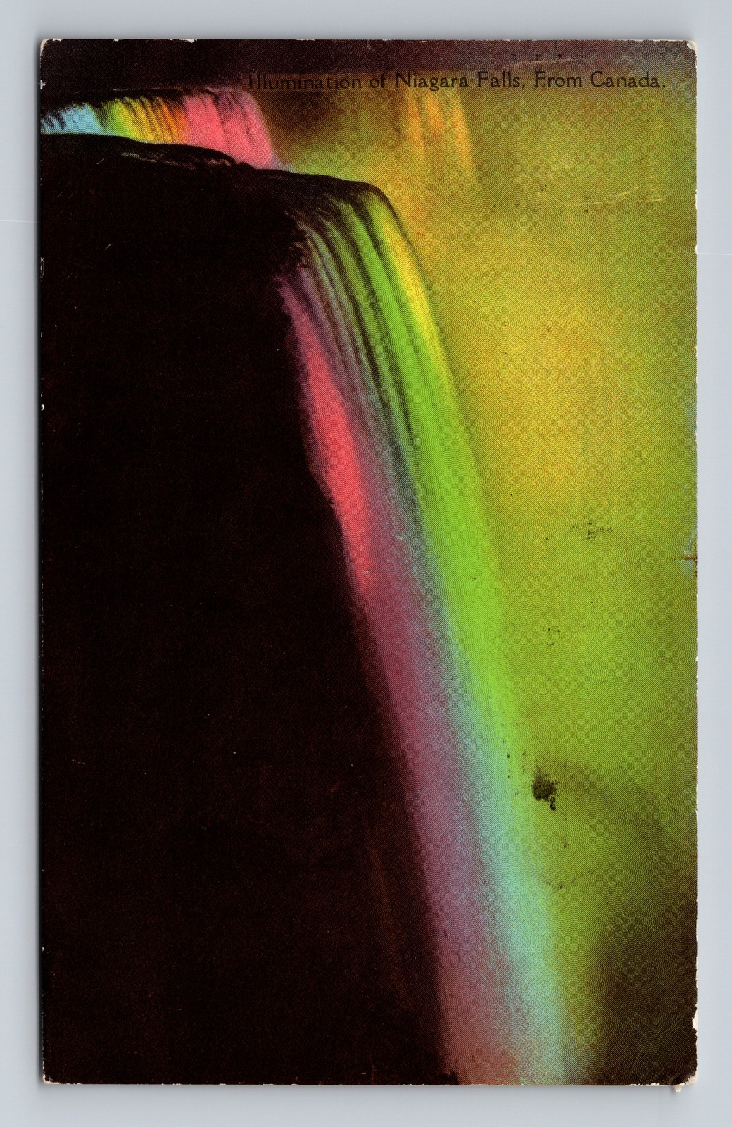 c1928 DB Postcard Niagara Falls Illumination of Niagara Falls
