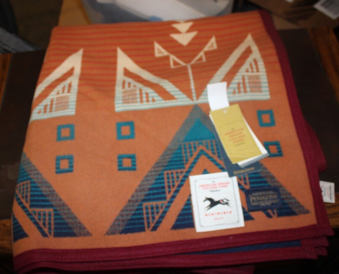 NWT PENDLETON AMERICAN INDIAN COLLEGE FUND UNITY BLANKET 64X80 