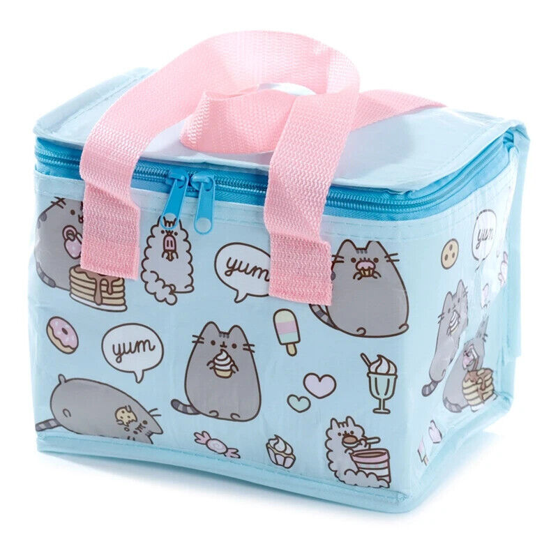 Pusheen Cat Foodie Cooler Lunch Meal Bag Zip Handles Licensed Gift NEW