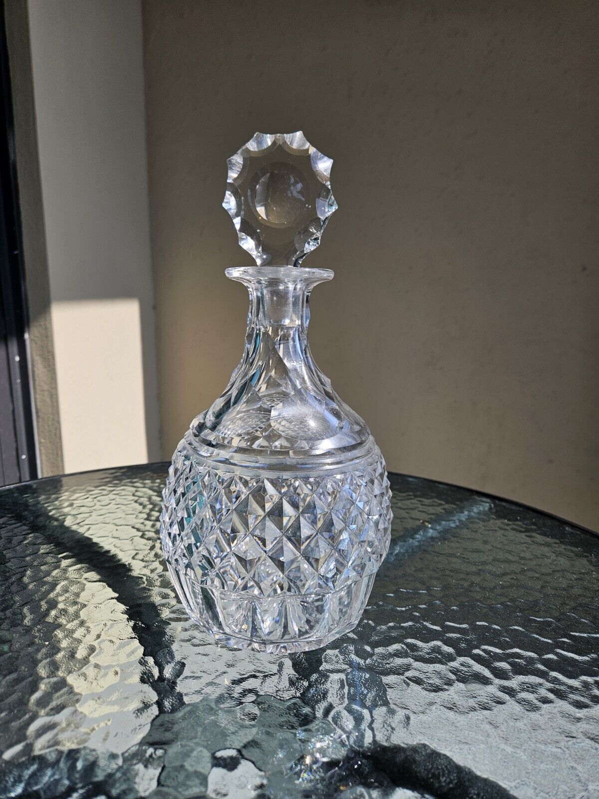 Vintage Crystal Decanter - Excellent Condition, large, cut crystal with stopper