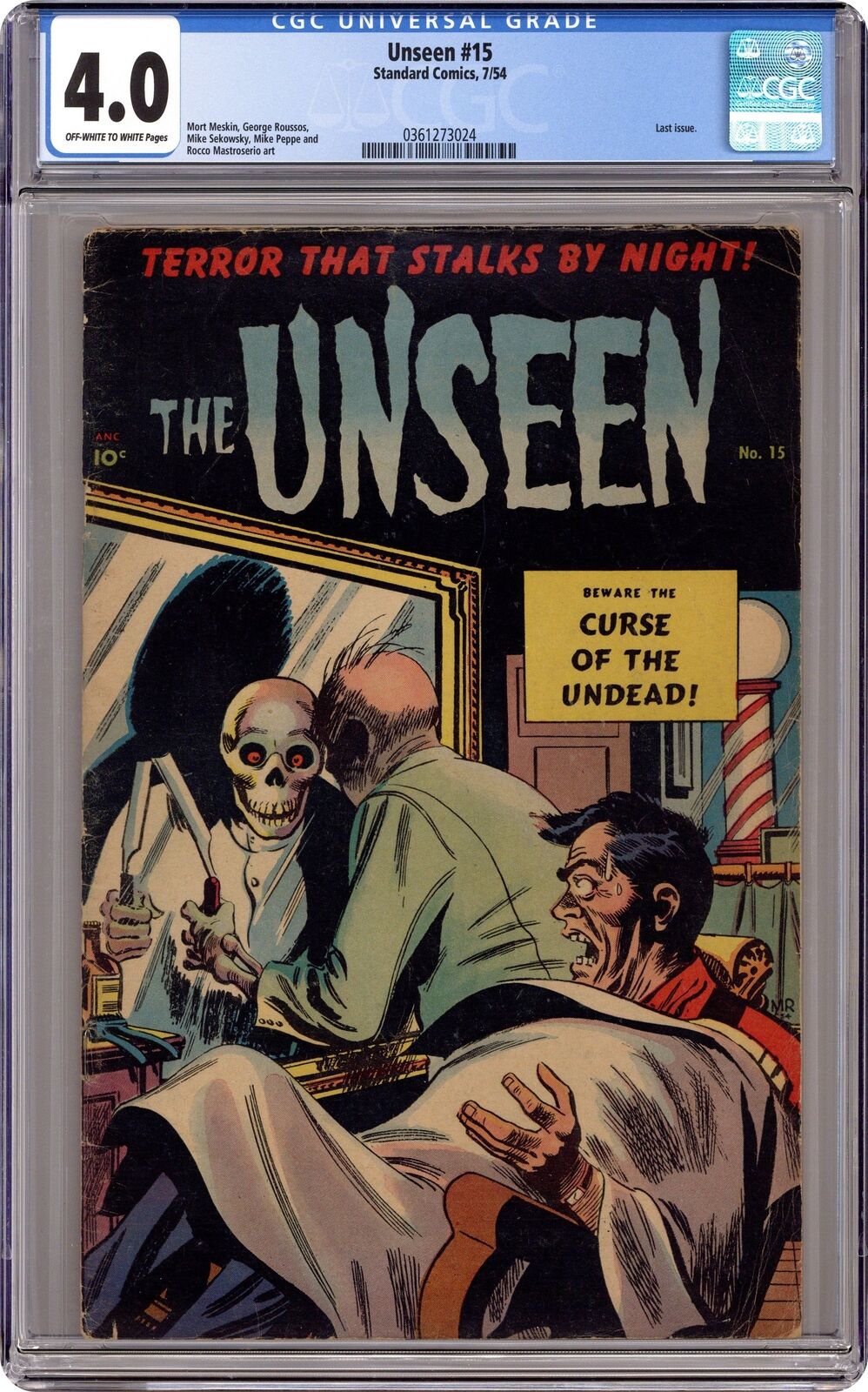 Unseen, The #15 CGC 4.0 1954 0361273024