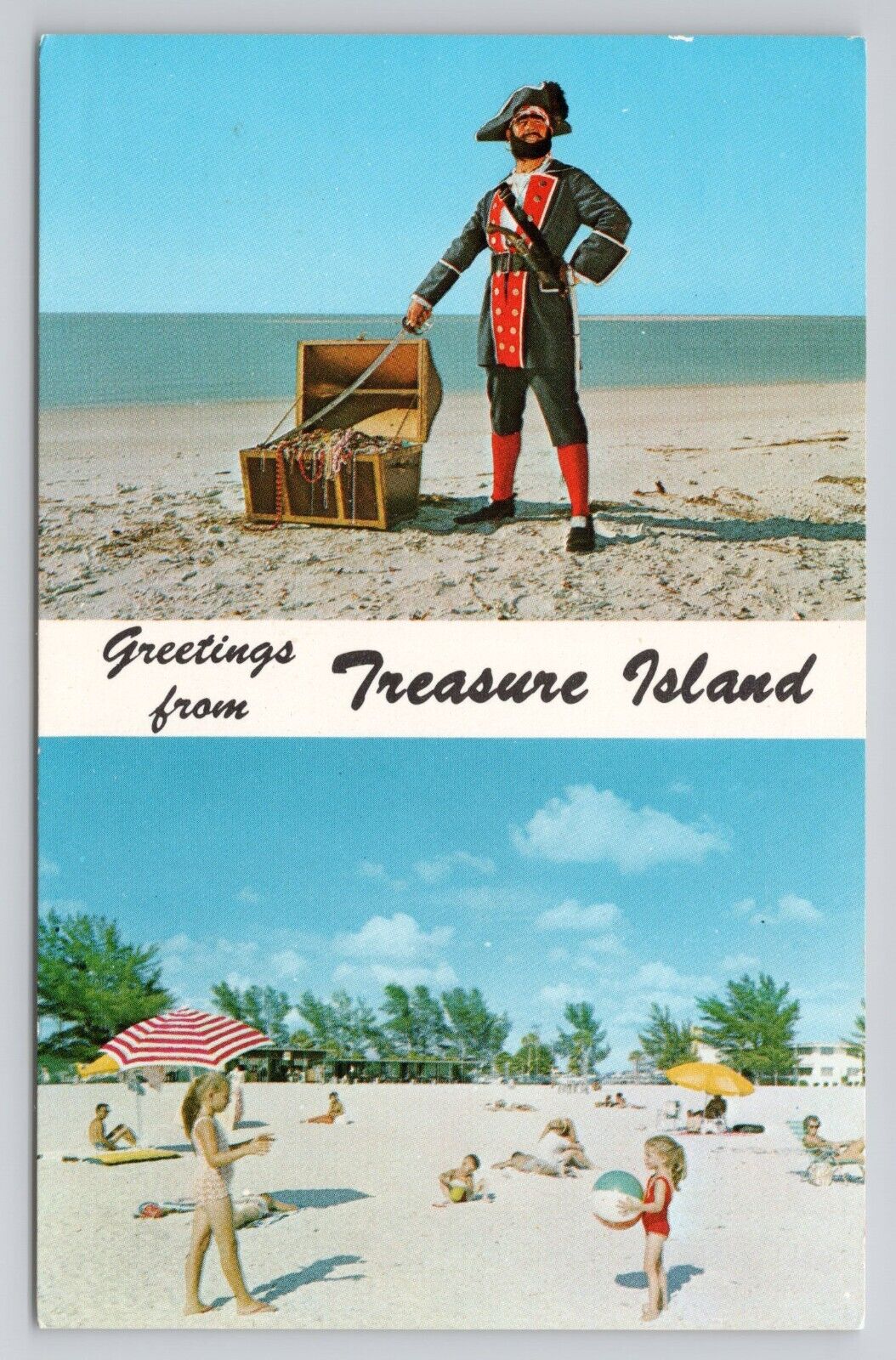 Postcard Greetings From Treasure Island