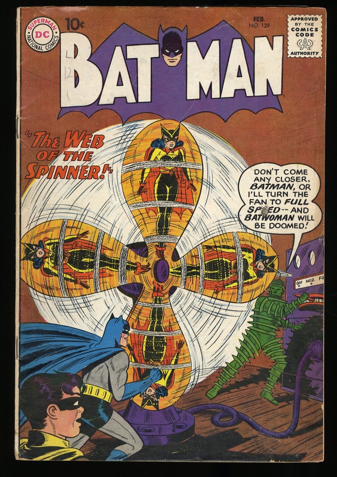 Batman #129 VG/FN 5.0 Moldoff Cover Batwoman Origin of Robin DC Comics 1960