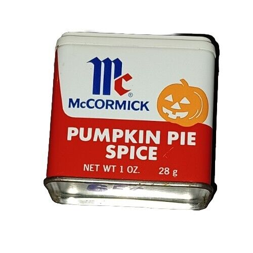 Vintage McCormick Pumpkin Pie Spice Tin Baltimore MD Pumpkin Pie Spice Tin 1 oz