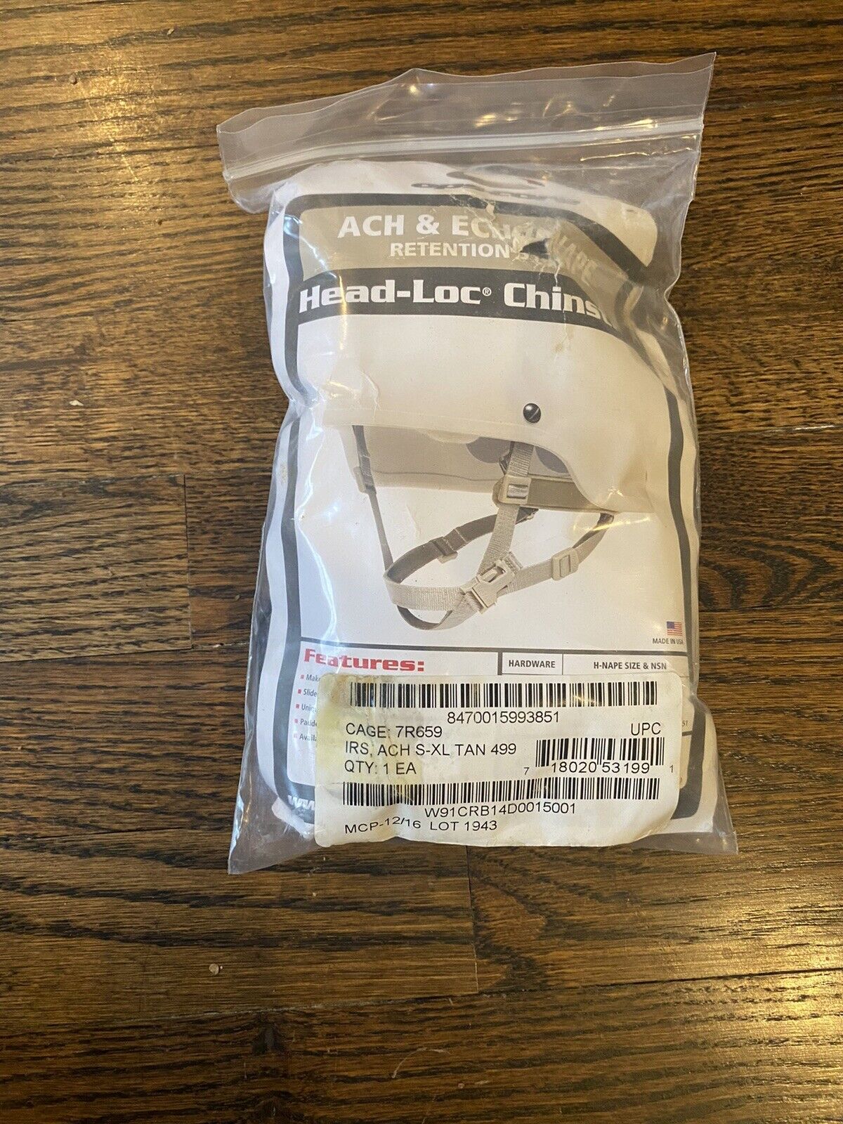 🔥New🔥 OPS-CORE HEAD-LOC 4-POINT CHINSTRAP - H-NAP ACH SIZE S-XL