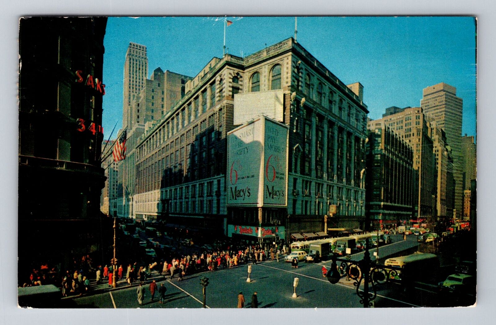 New York City NY-Herald Square, Advertisement, Antique, Vintage c1960 Postcard
