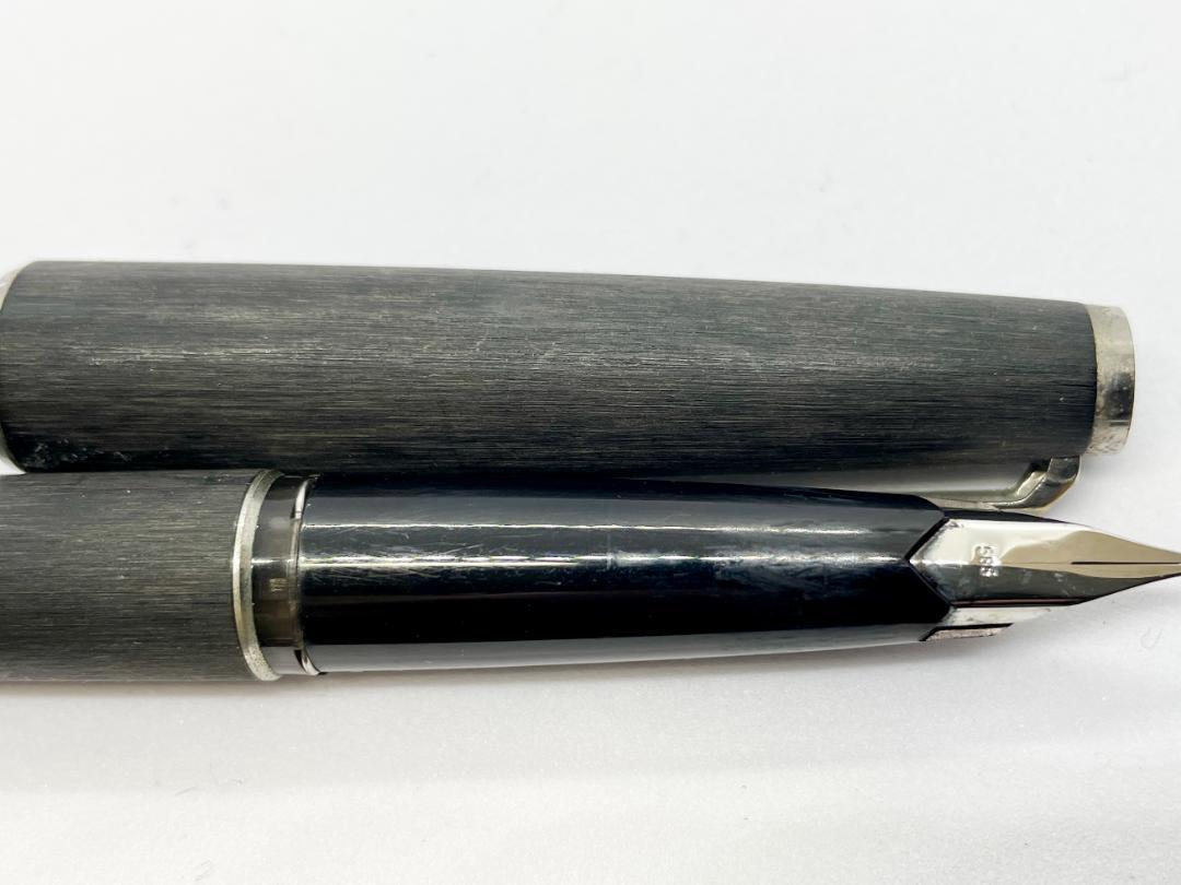 Montblanc fountain pen, woodgrain, 585, 14K, rare