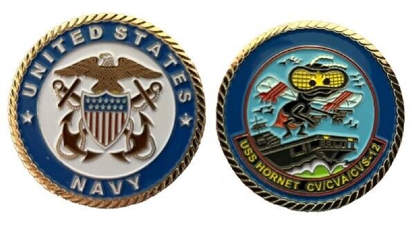 USS Hornet CV/CVA/CVS 12 Officer Challenge Coin