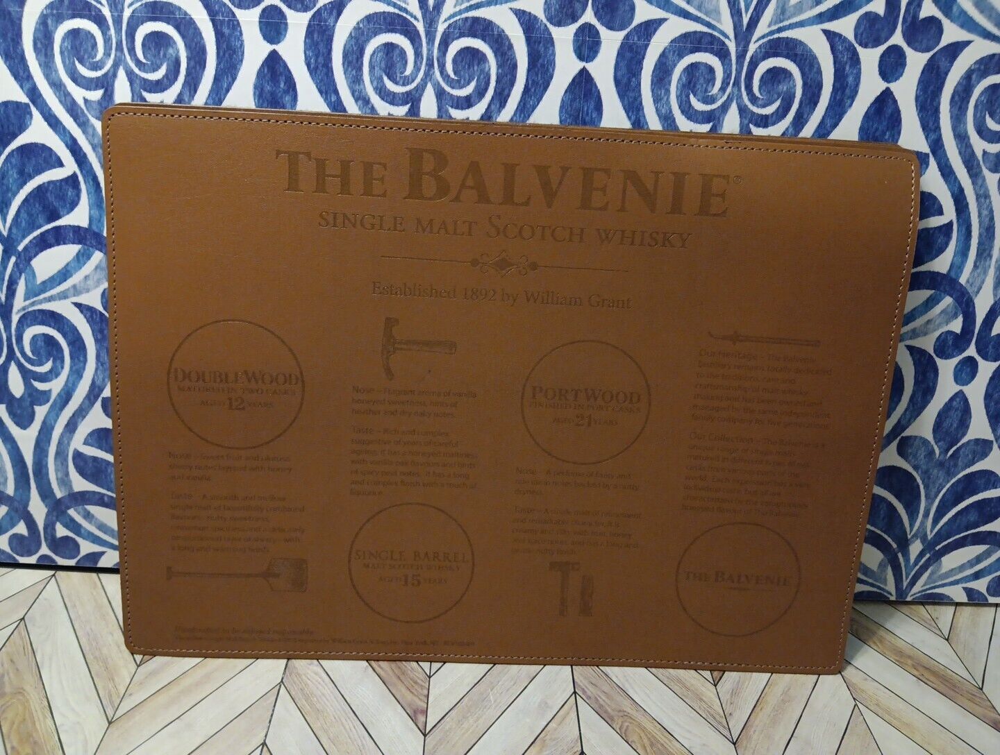 Set Of 4 The Balvenie Distillery Brand Ambassador Tasting Placemats