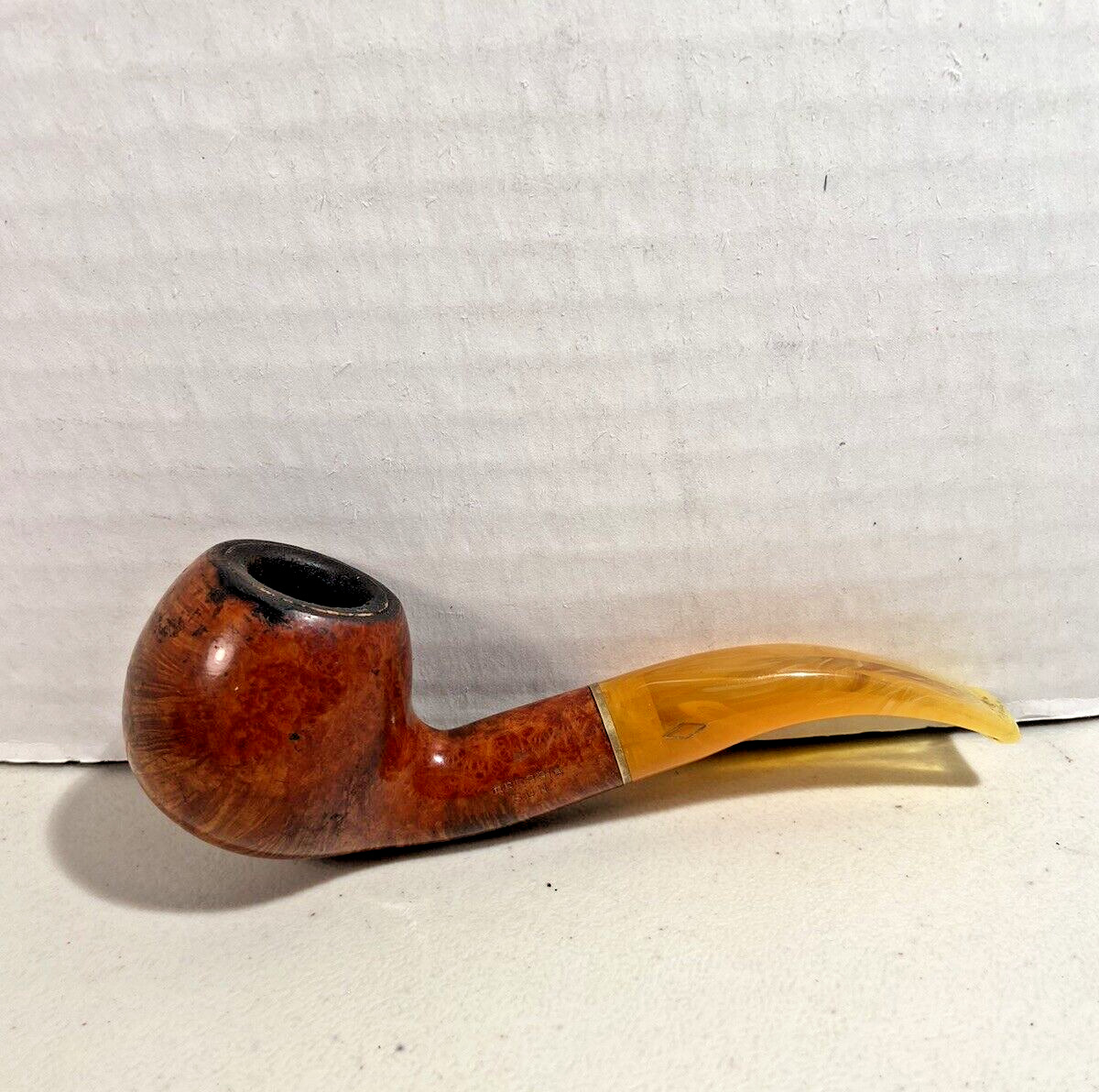 Brebbia Sun Tobacco Bent Apple Shaped Pipe 834 Made In Italy
