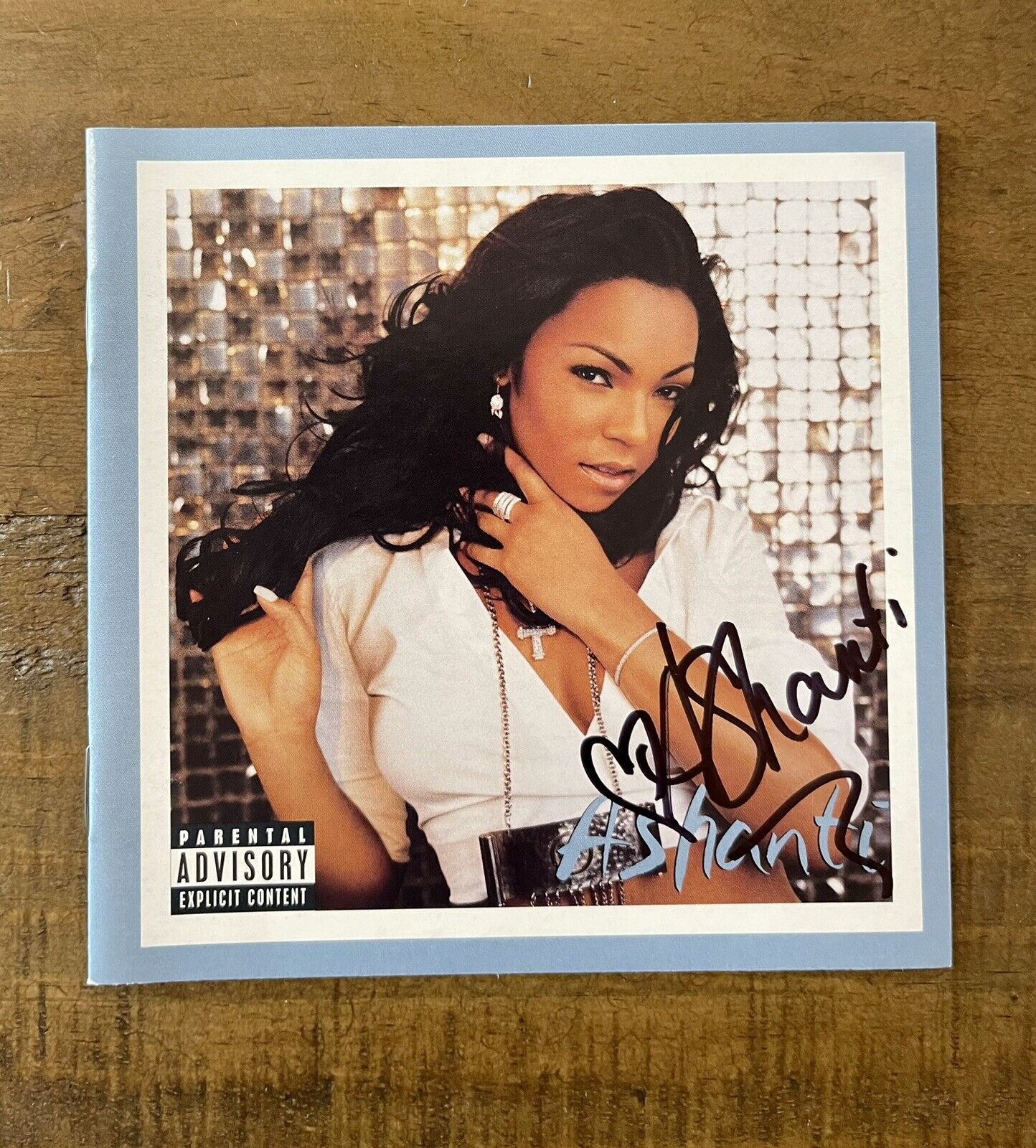 ASHANTI Signed Self Titled CD Cover Autograph Beautiful