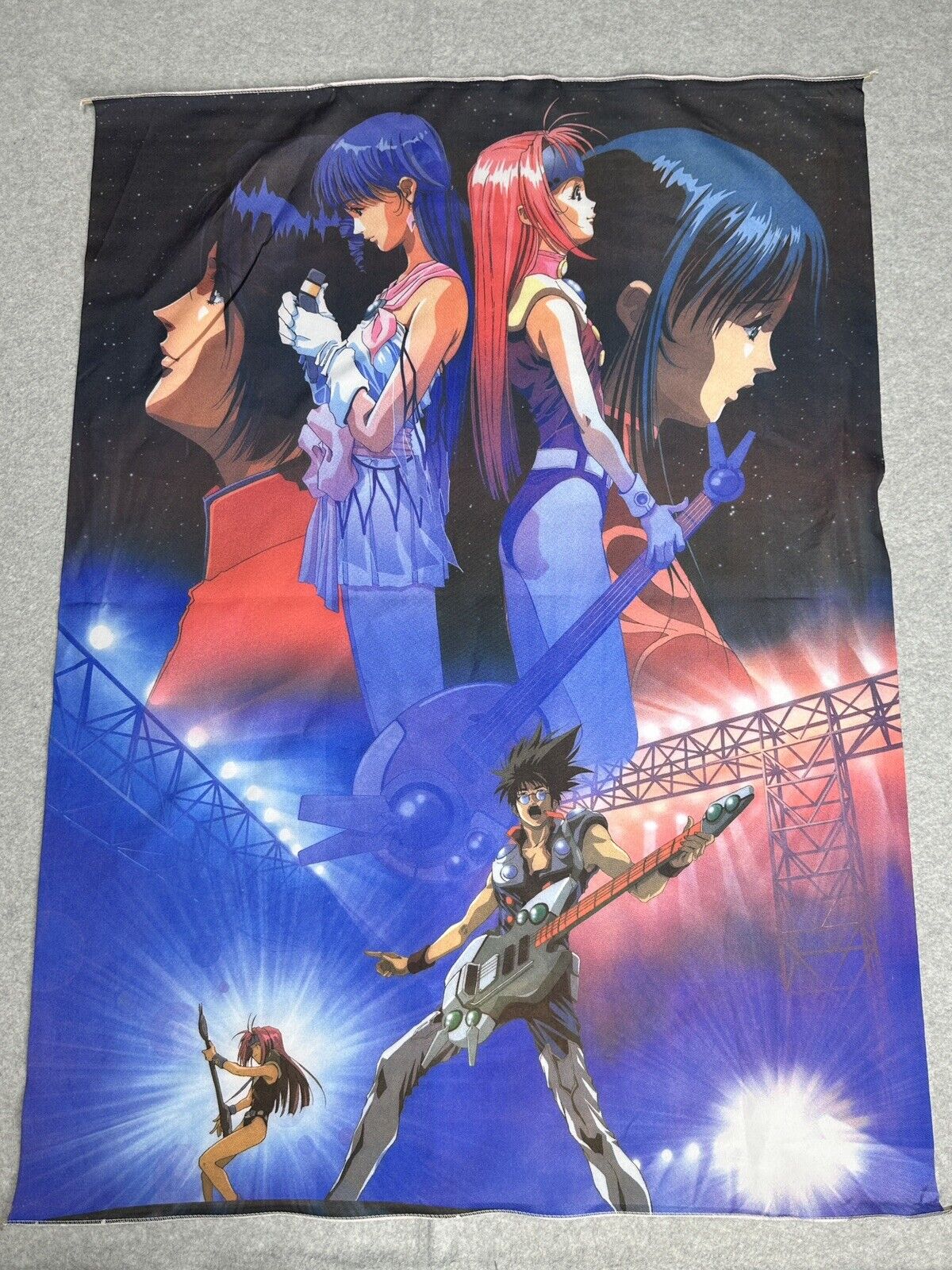 VINTAGE Macross 7 Plus Anime Wall Scroll Tapestry Poster Rare Robotech Minmay